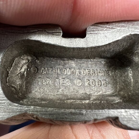 2003 Cathi Cook Designs Pewter Nativity Figurines Shepherd & Donkey - Picture 4 of 4